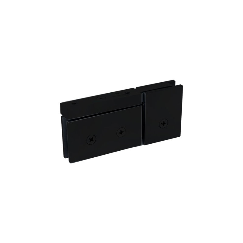 FHC CAM07MB Pivot à fixation en haut et en bas avec verre en U de 3/8 po Cambria - noir mat