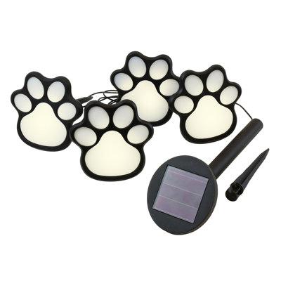 Solar Powered Paw Print Pathway Lights