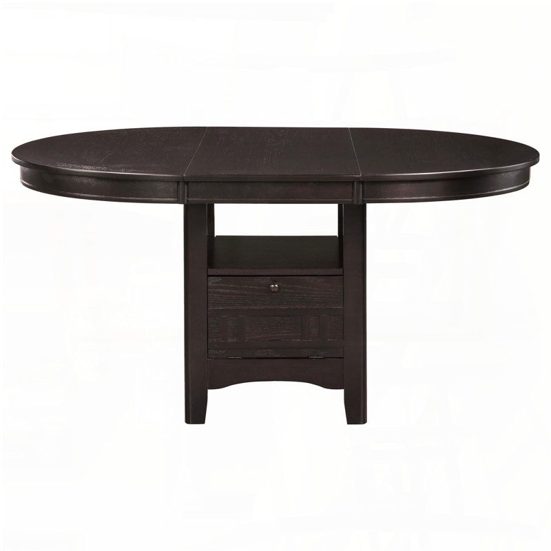 Espresso Oval Extension Leaf Dining Table