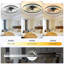 Ventilateur de plafond avec lumière - Lampe de ventilateur à DEL encastrée en cristal avec pales cachées et flux d'air naturel, parfaite pour la chambre à coucher, la chambre d'enfant, la salle d'étude