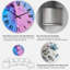 Rose et mauve, art liquide abstrait IV - horloge murale moderne-233357329