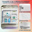 Armoire de toilette murale à miroir avec tablettes réglables, armoire à pharmacie avec portes doubles