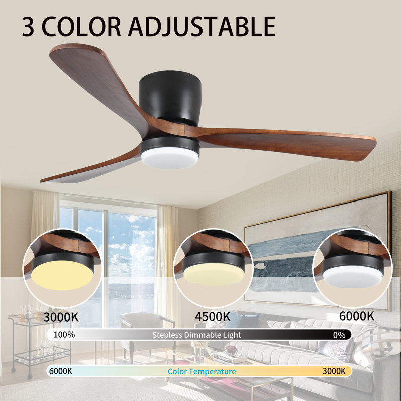 42 INCH WOOD CEILING FAN WITH LIGHT
