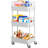 Versatile 3-tier Rolling Cart: Lightweight, Lockable Wheels, And Easy Assembly For Living Room,bedroom,office