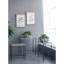 Trois tables gigognes galvanisées pour la décoration de vestibule et la plante d'intérieur, construction en métal de fer, 15,8 lb