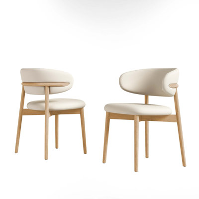 Mid-Century Modern Dining Chairs Set of 2 – Stylish Wooden Seats for Comfortable Home Dining