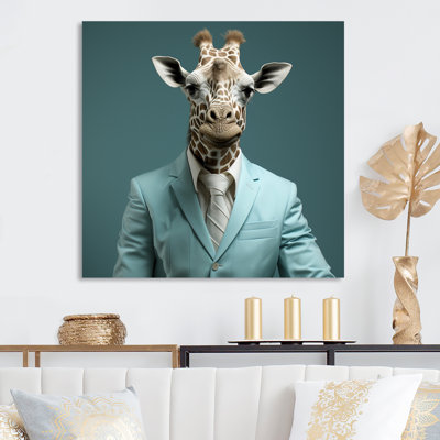 Bleu et gris habillé de mode girafe