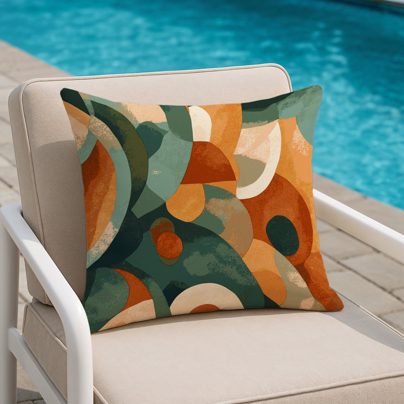 Pebble Paths Indoor And Outdoor Throw Pillow, Square 18"