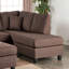 Canapé modulaire réversible et repose-pieds 3 pièces couleur chocolat