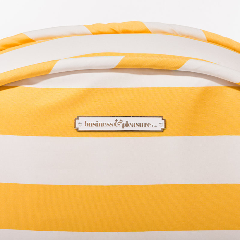 Pool Lounger, Yellow/White