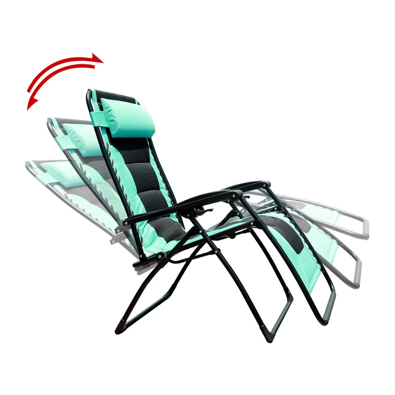 Folding Zero Gravity Chair with Cushions, Blue