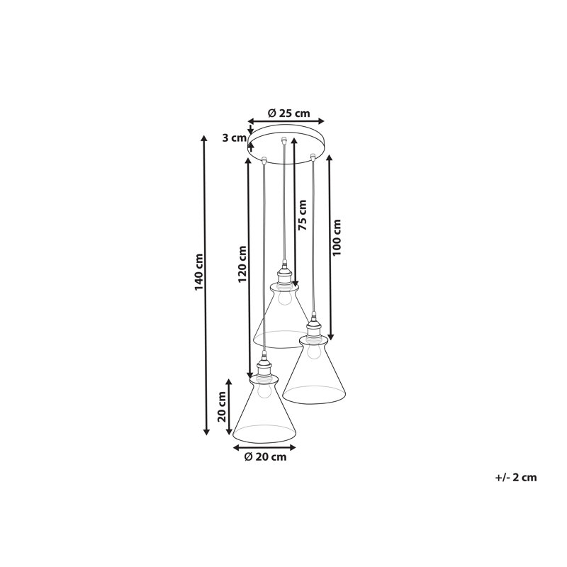 Bergantes 3 - Light Chrome Cluster Pendant