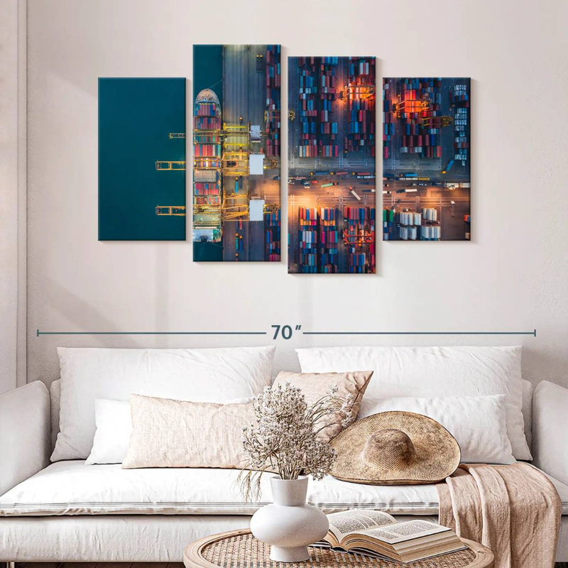 Mehar Container Cargo Ship Port, 32" H x 52" W