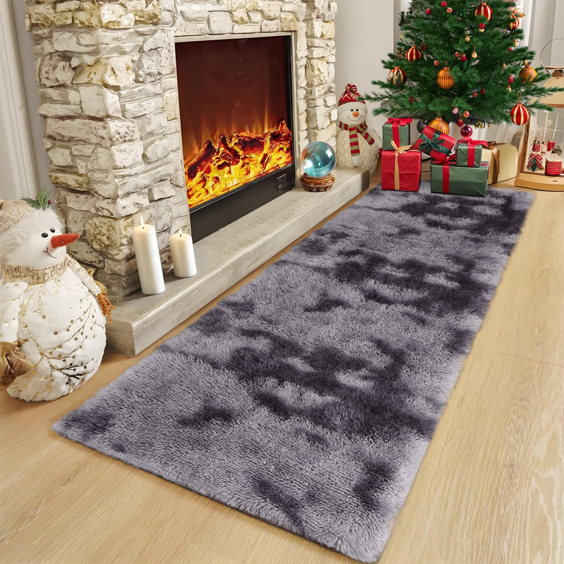 Tie-Dye Washable Shag Area Rugs Non-Slip Fluffy Shag Plush Fuzzy Shaggy Rug for Living Room, Bedroom, Home Decor
