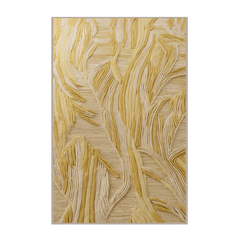 Machine Washable Abstract Beige Area Rug, Rectangle 2' x 3'