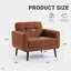Fauteuil d'appoint rembourré surdimensionné de 38 po de large au design moderne en similicuir-1251443144