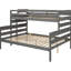 Lit simple superposé en bois au-dessus d'un grand lit en bois, gris - créant un lit élégant pour la chambre-798678792