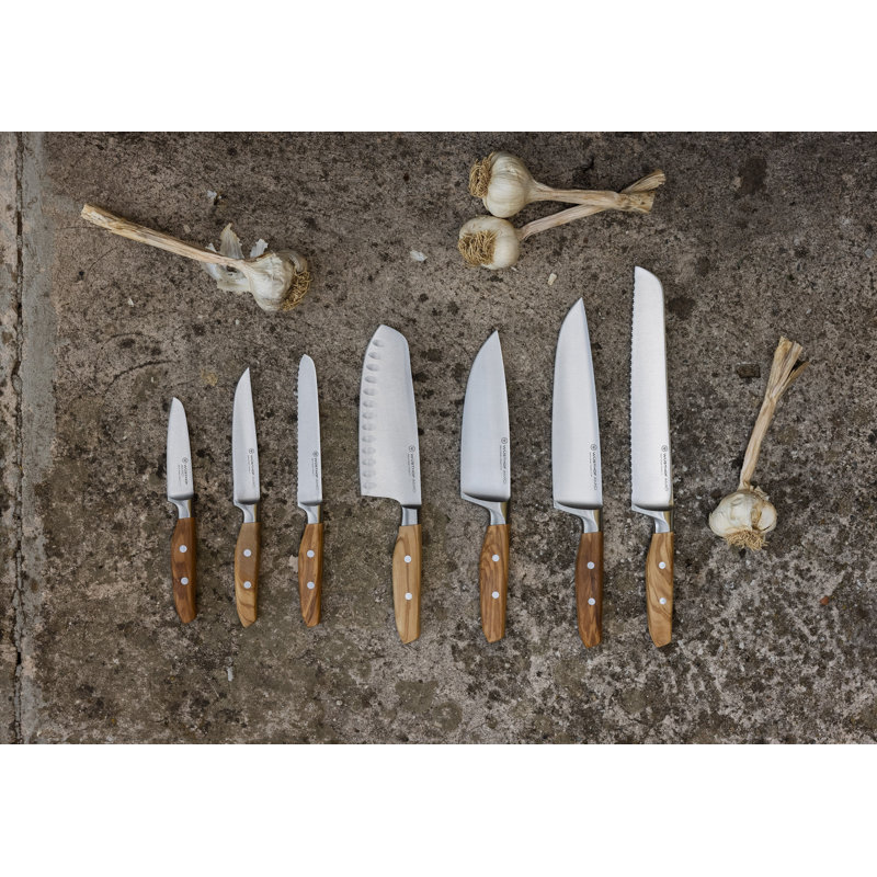 Amici Hollow Edge 6.69" Santoku Knife