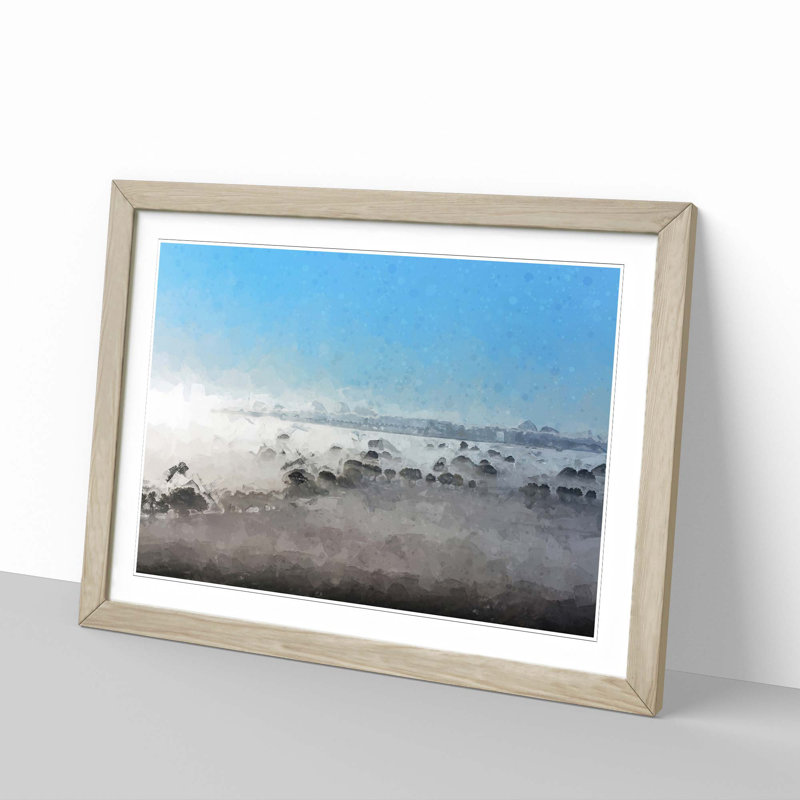 Mist over the Cotswolds - Framed Print, Oak Framed, 36cm H x 48cm W x 2cm D