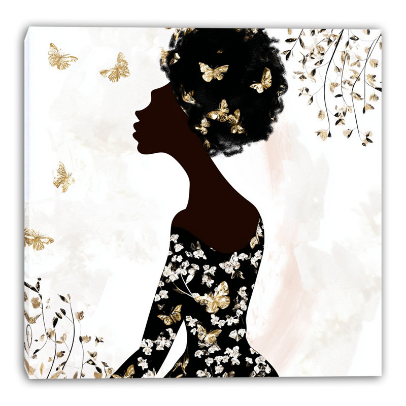 Art mural sur toile tendue Ebony Bloom, L 40 po x H 40 po x P 1,5 po