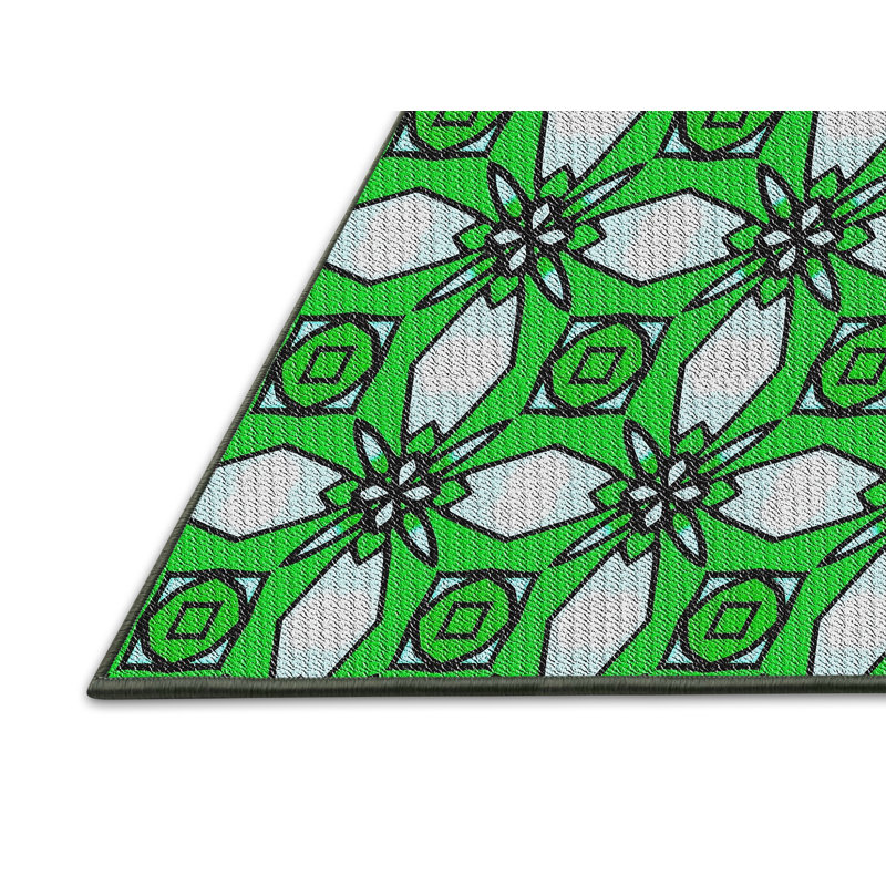Tapis de zone verte à motif, Rectangle 5 pi x 7 pi