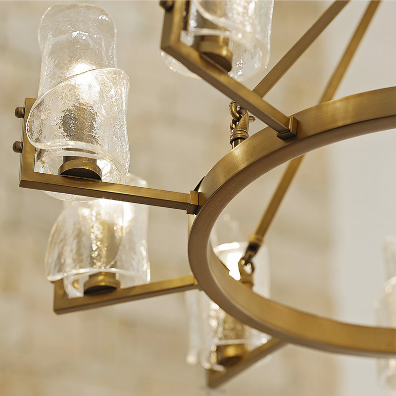 Lustre en verre Wagon Wheel
