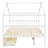 Twin Size Murphy Bed With Shelves, Metal Wall Bed With Foldable And Space-Saving Design, White-716429060