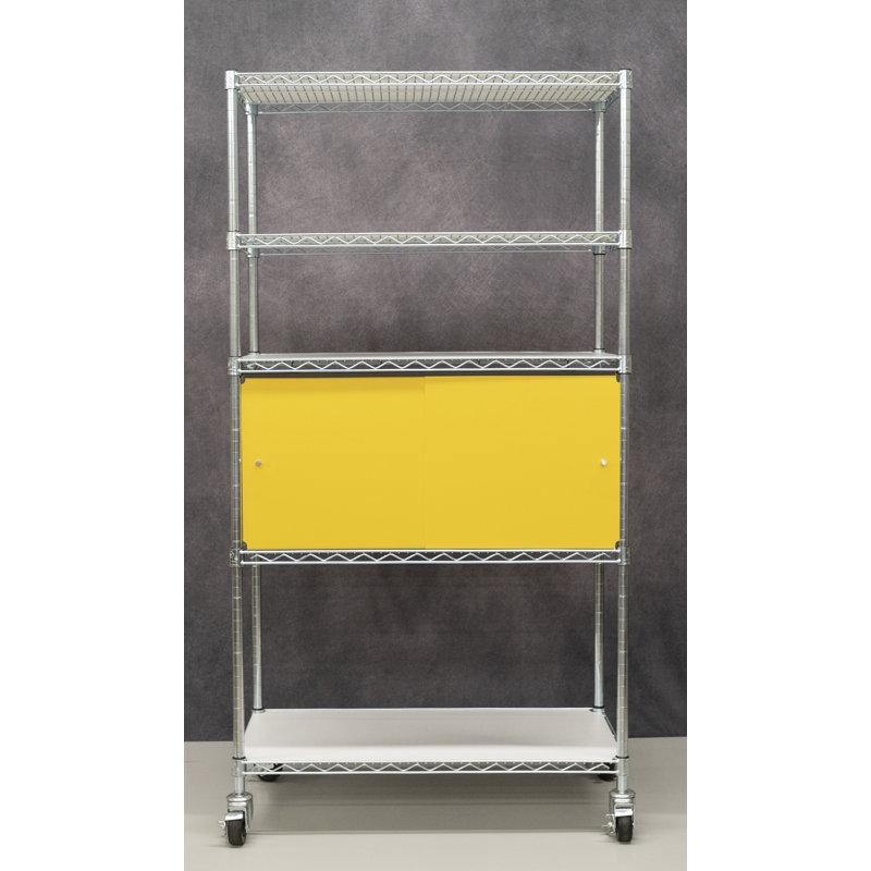 Tablette grillagée, H 18 po x l 36 po x P 24 po, Jaune