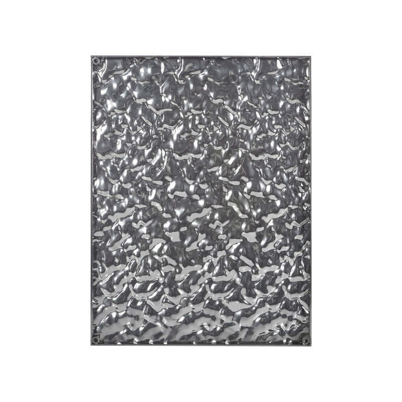 COIMBRA Handmade Abstract Wall Decor on Iron, Silver