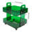 2-Layer Freestanding Half-Clear Acrylic Side Table Storage Rack With 4 Wheels Green-128620835