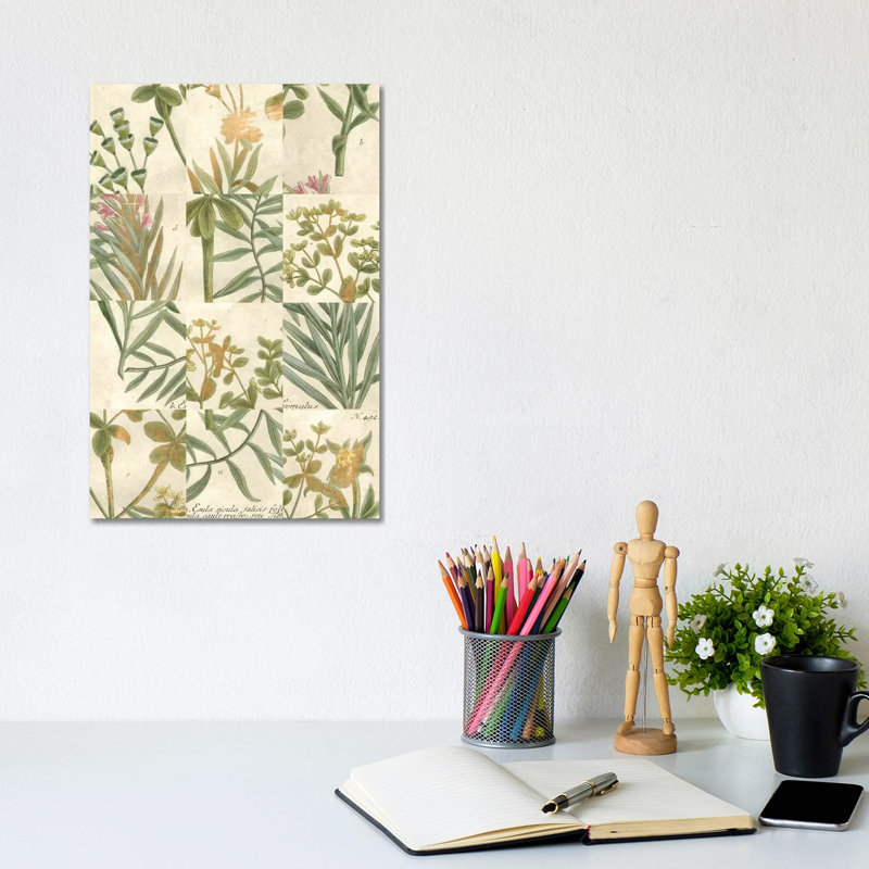 Garden Grid II by Johann Wilhelm Weinmann - Wrapped Canvas Painting, 20.32 cm H x 30.48 cm W