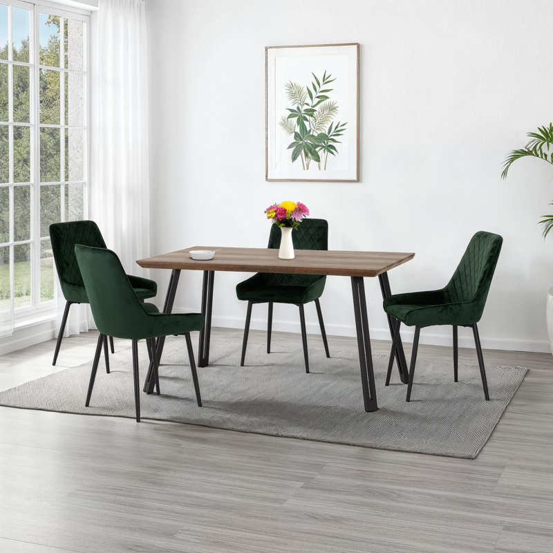 Cheshire 4 - Person Dining Set, Emerald Green