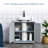 Pedestal Sink Storage Cabinet, Under Sink Cabinet, Bathroom Vanity Cabinet with U-Shape and Adjustable Internal Shelf-110447469