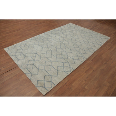 Geometric Moroccan Indian Area Rug 5x8