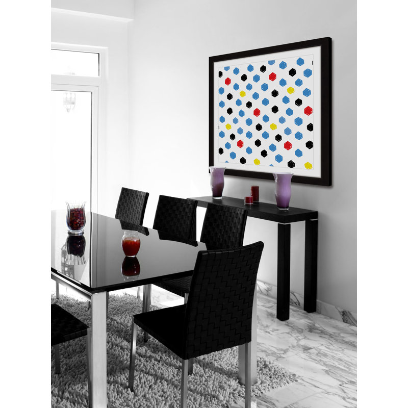 « brush points »-cadre photo imprimé sur papier, Noir, H 32 po x l 32 po x P 1,5 po