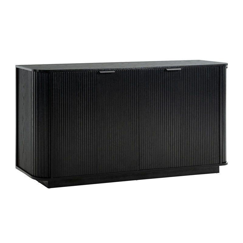 63"Wavy Storage Sideboard, Black