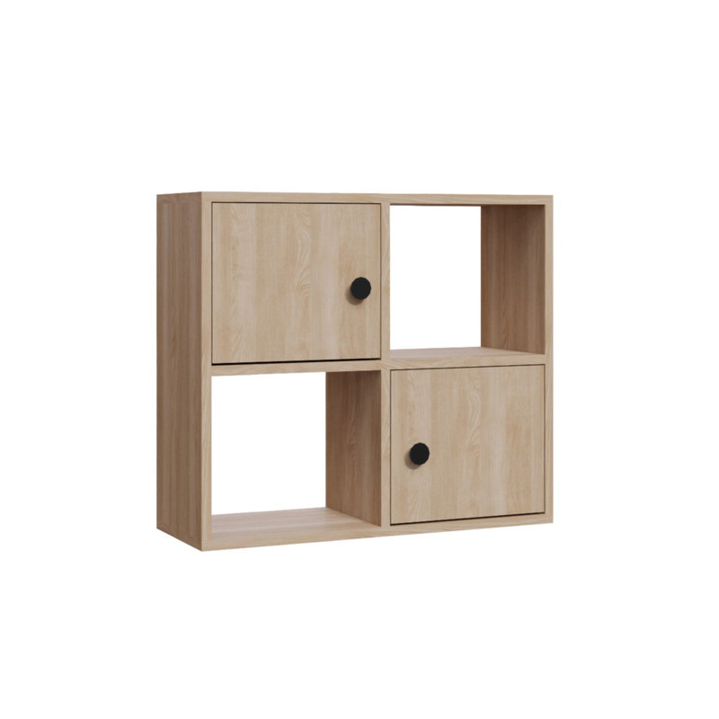 Tuttle 62.6cm H 72cm W Bookcase, Oak