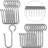 60-piece Silver Metal S-shaped Curtain Track Hooks