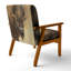 Fauteuil d'appoint rembourré de style campagne moderne «Gravo - Into The Wild Gold Buffalo»-795104561