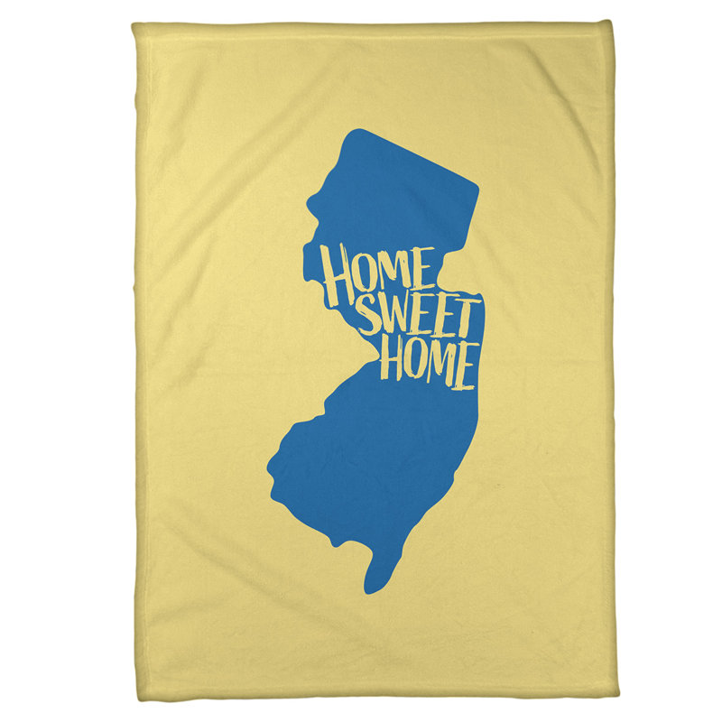 Jeté polaire new jersey the home, l 62,5 po x L 82,5 po, Jaune / Bleu