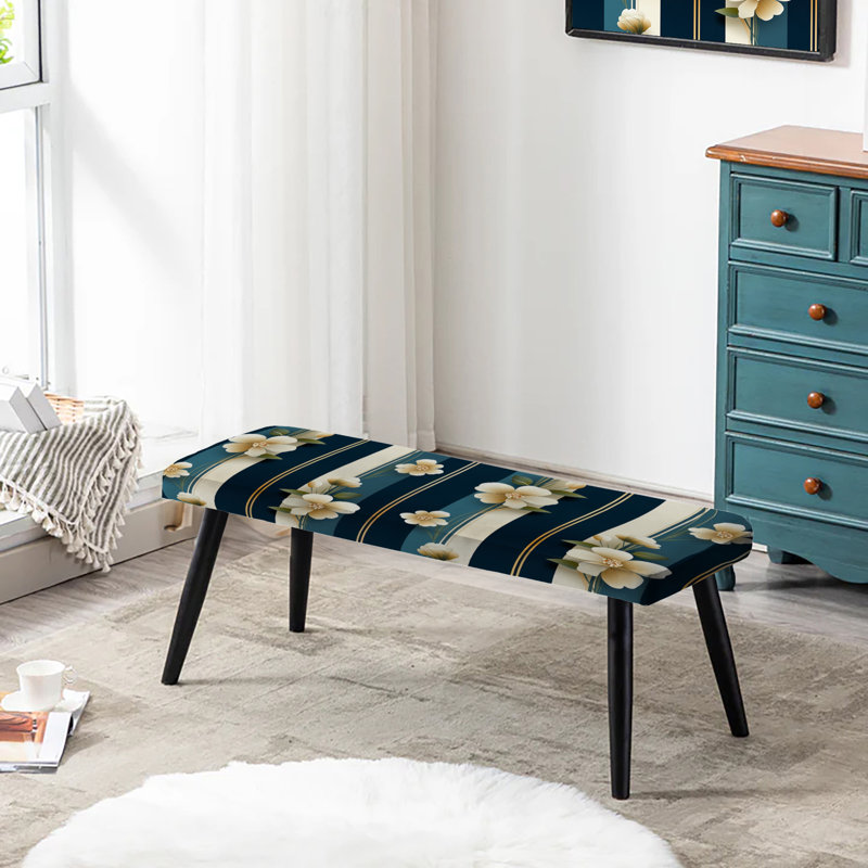 Banc rembourré rayé Classic Classic Elegant