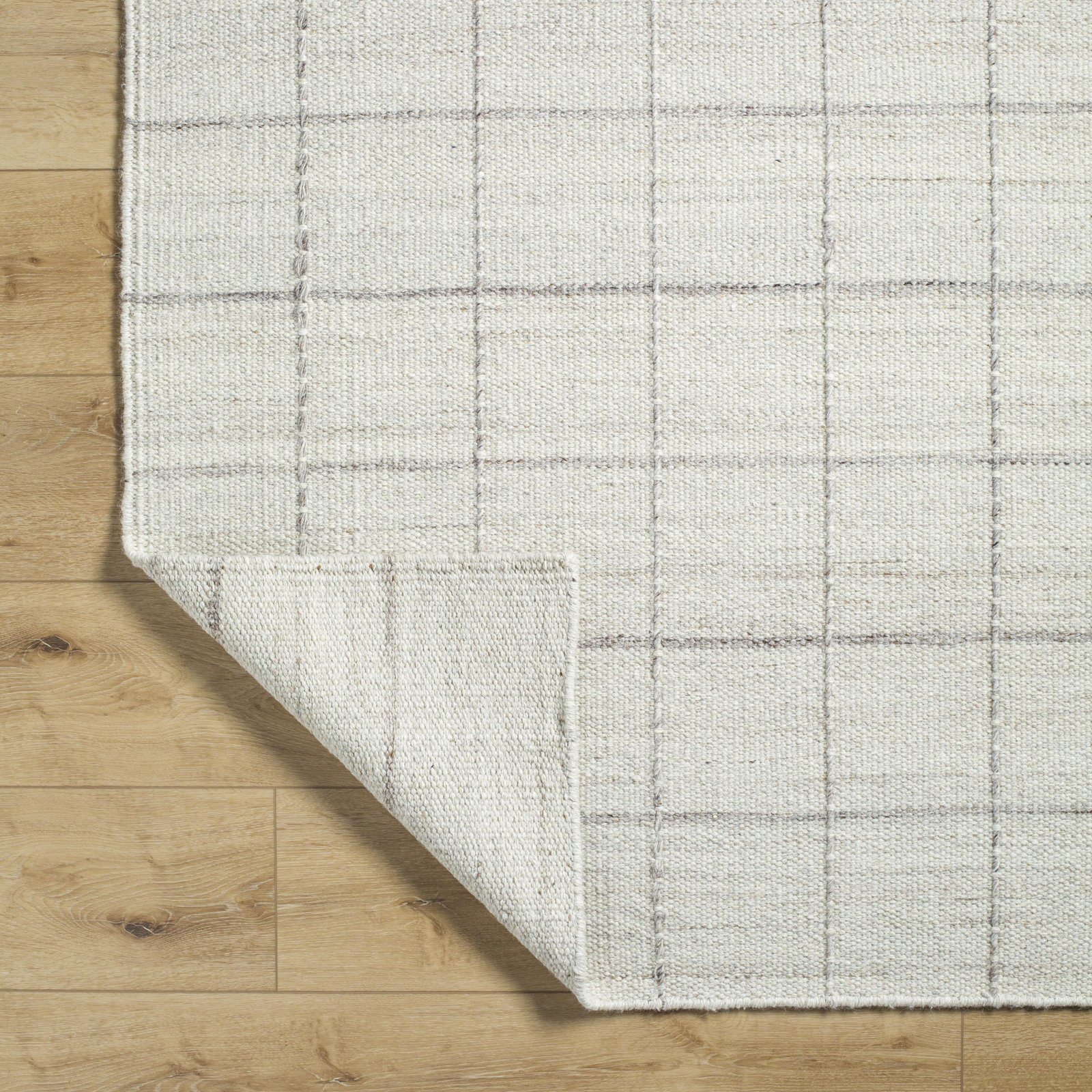 Lavande Hand-Woven Geometric Rug, Rectangle 2' x 3'