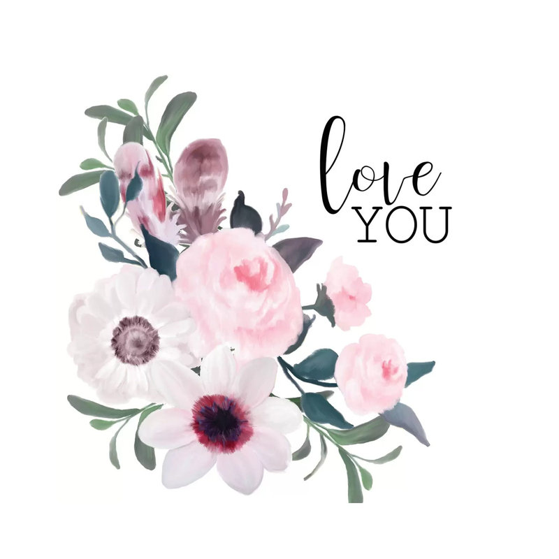 Love You by Kimberly Allen - Wrapped Canvas Print, 93.98 cm H x 93.98 cm W