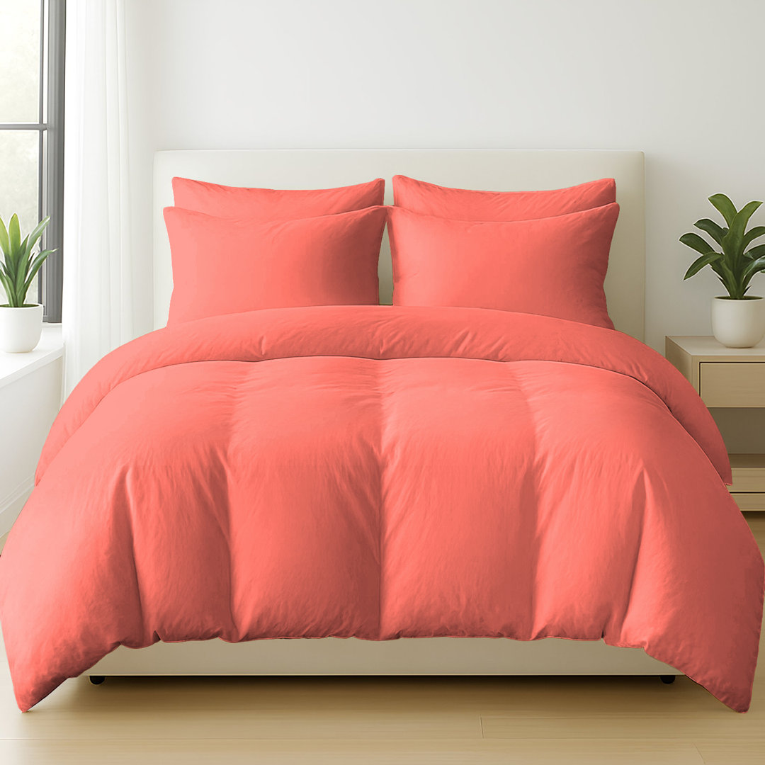 Microfiber No Pattern Duvet Cover Set