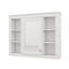 Pharmacie 35 po x 27,5 po, rangement mural pour salle de bain avec miroir, unité contemporaine avec 6 tablettes ouvertes, armoire murale fonctionnelle-741132148