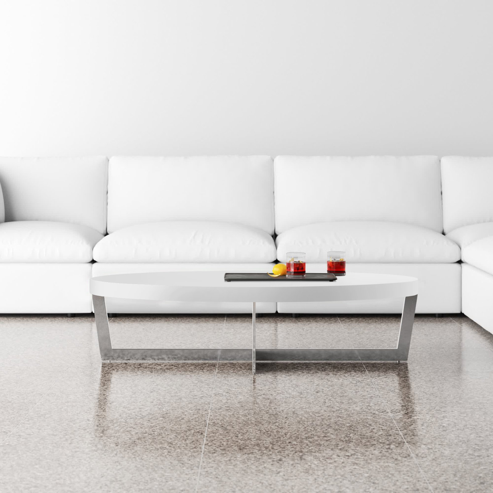 Jackson Coffee Table, White High Gloss Lacquer
