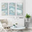 «Agate in Blue I», ensemble de 3 reproductions encadrées sur toile-444209506-444209504