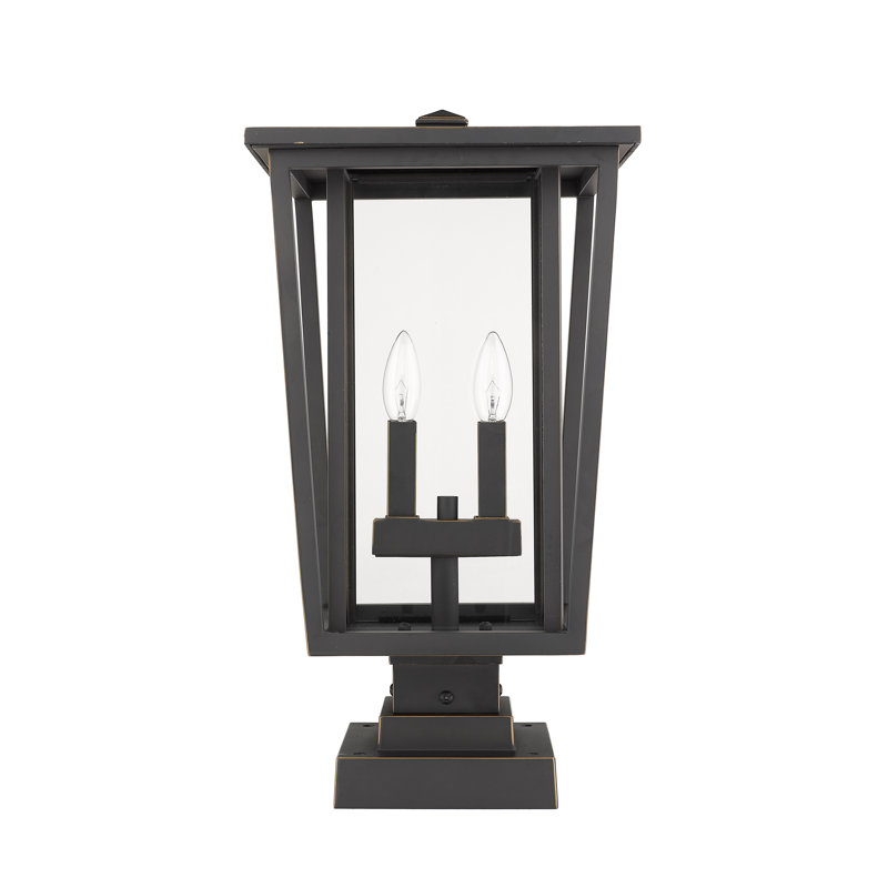 Luminaire suspendu à 2 lumières Amreet, Bronze huilé