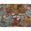 Thangka «Kubera - dieu tibétain de la richesse et de l'abondance» peint à la main | Toile de coton H 35,4 po x l 24,8 po avec feuille d'or véritable 24 carats