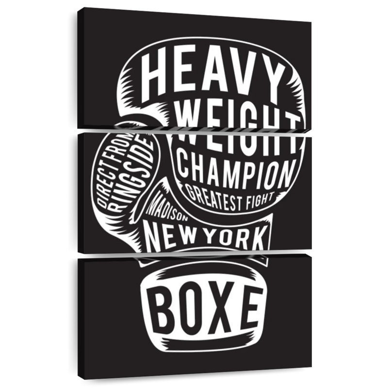 Sireci Boxing Quote, 50" H x 32" W